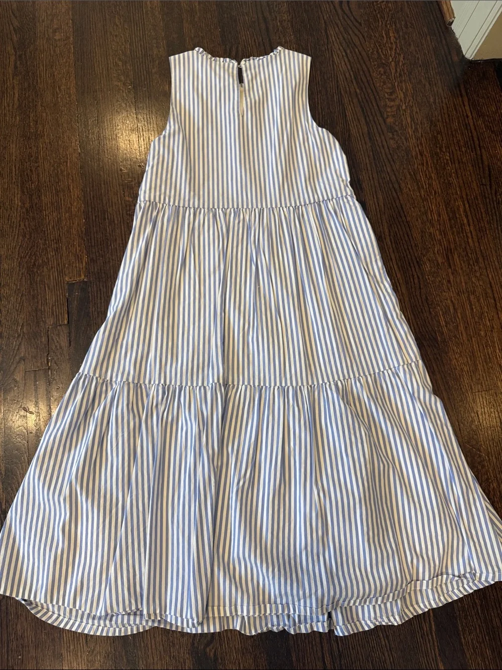 J. Crew Cotton Blue Striped Dress